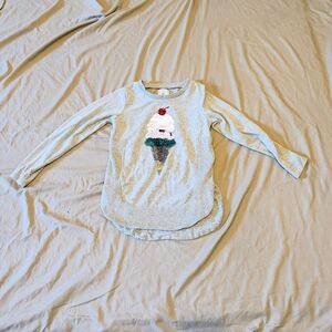 Cozy Long Sleeve Kids Tee‎ with Ice Cream Design